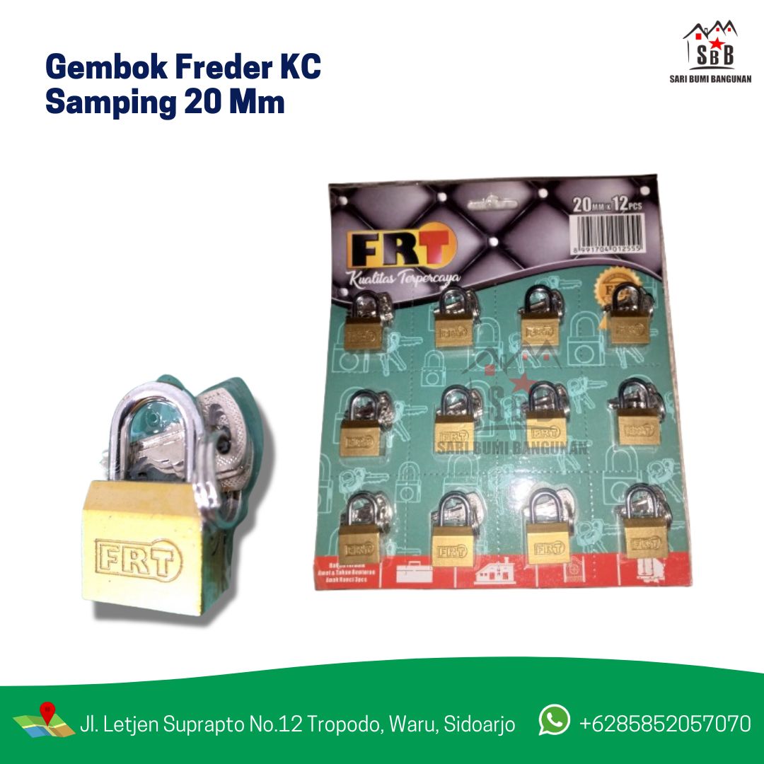 Gembok Freder KC Samping 20 Mm